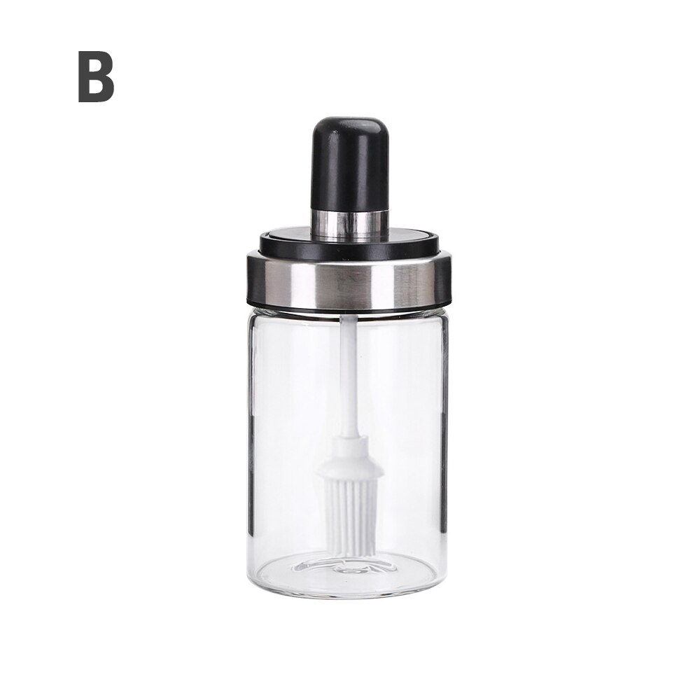 Tarro de especias de 250ml, botella de especias, sal, azúcar, pimienta, aceite, miel, tarro de condimentos a prueba de humedad con cuchara, contenedor de condimentos: for Oil