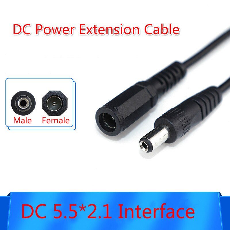 Rallonge Alimentation DC 10 M - Câble Mâle 5.5/2.1mm Vers Femelle, Idéal Pour Caméras, Routeurs
