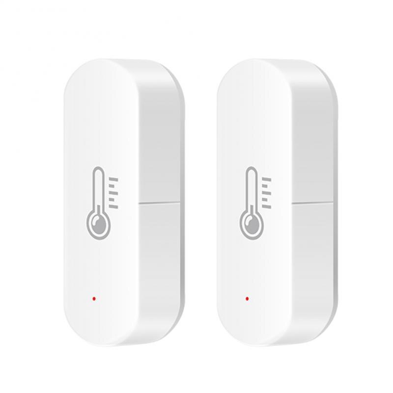 Tuya ZigBee Smart Home Temperature And Humidity Sensor Works With Alexa Google Assistant And Tuya Zigbee Hub Battery Powered: 2 pcs