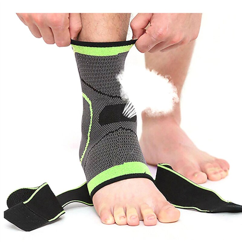 1PC 3D Ginásio de Esportes de Apoio Tornozelo Pressurizado Apoio para o Punho Badminton Ankle Brace Protector com Alça Cinto Elástico de Fitness 2020