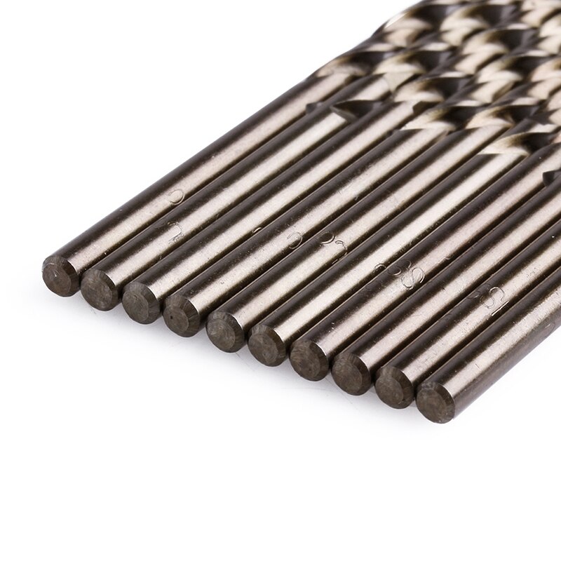 1 jeu 10 pièces/ensemble 3mm M35 Triangle queue hss-co Cobalt foret hélicoïdal foret spiralé