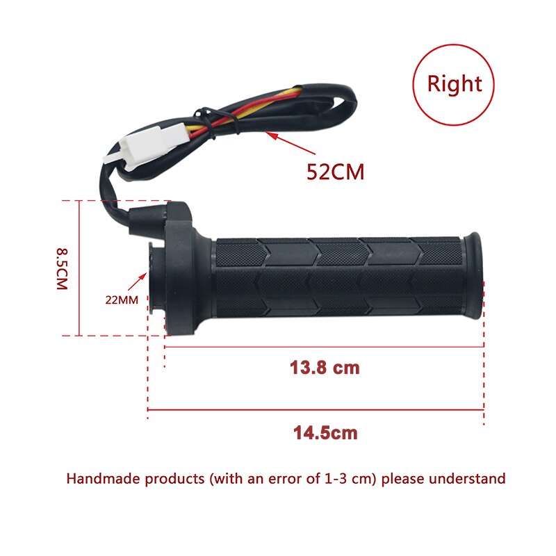 12V 22mm Motocross Manopole a caldo Impugnatura riscaldata per moto Acceleratore in gomma regolabile Impugnatura elettrica ATV Scaldini manubrio bici