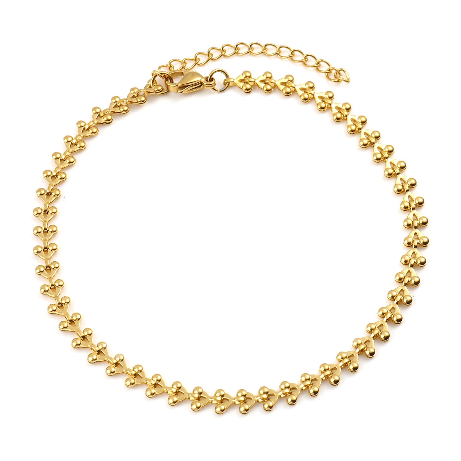Tobillera de estrella de acero inoxidable para mujer, joyería para el pie, cadena chapada en oro, pulsera, accesorios de de cumpleaños: 03