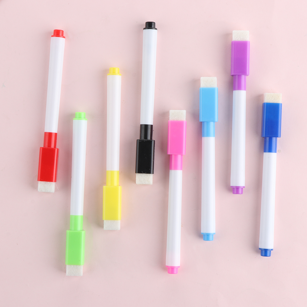 8pcs white board marker pens dry erase eraser easy Plastic whiteboard Painting Painting Non-toxic Durable Signature Pen