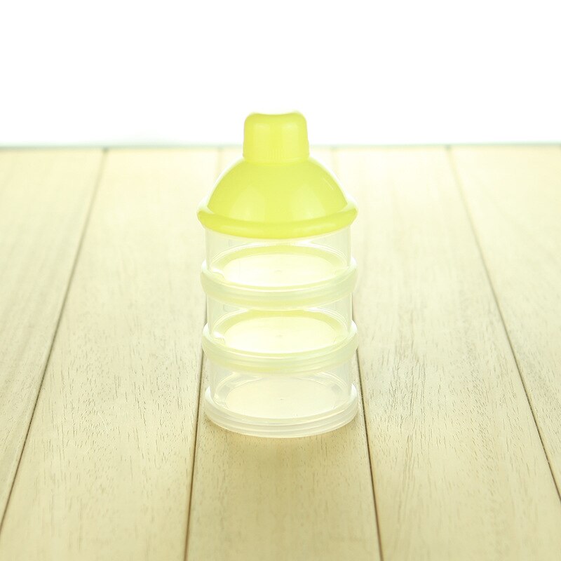 3/4/5 layers Baby Feeding Box Milk Powder Formula Dispenser Feeding Food Container Storage Bottle Toxic-free for Infant Kids: 3 layer yellow
