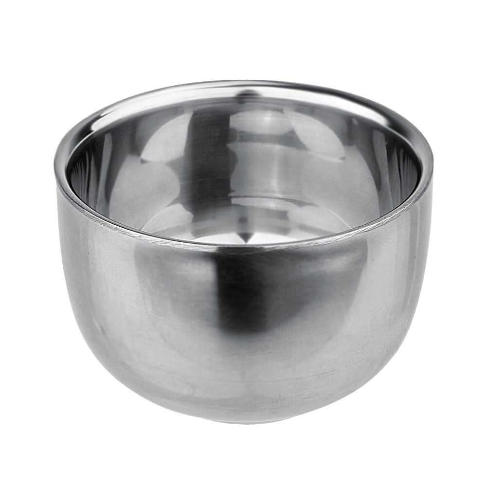 Coffee Milk Mugs Stainless Steel Espresso Mini Thickened Double Layer Soap Cup Heat Insulation Smooth Shaving Mug Bowl Pitcher: 120ML