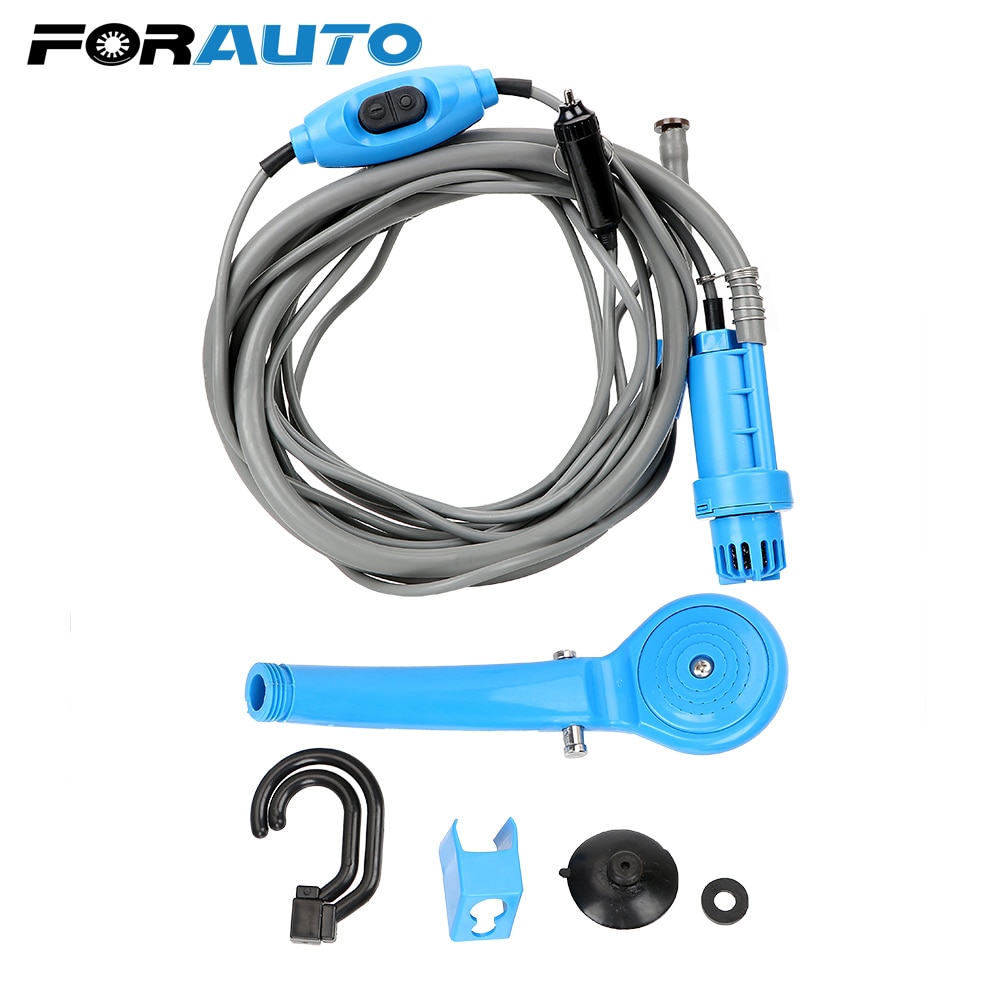 Forauto autonpesukone kannettava autosuihku auton pesu ulkona retkeilymatkasuihku puhdistustyökalu  dc 12v tupakansytyttimellä