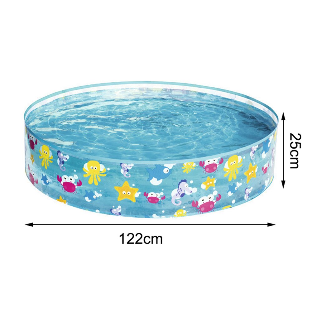 Piscinas de dibujos animados para niños, 25cm de altura, redonda, patio, casa, bañera transparente inflable, juguete para