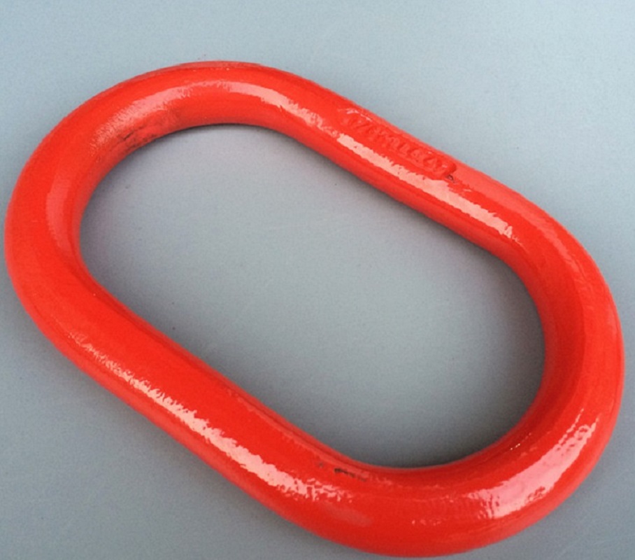 2--4.7Ton G80 master link industrial grade lifting rigging hardware forged alloy steel chain link connector hoist crane winch: Red
