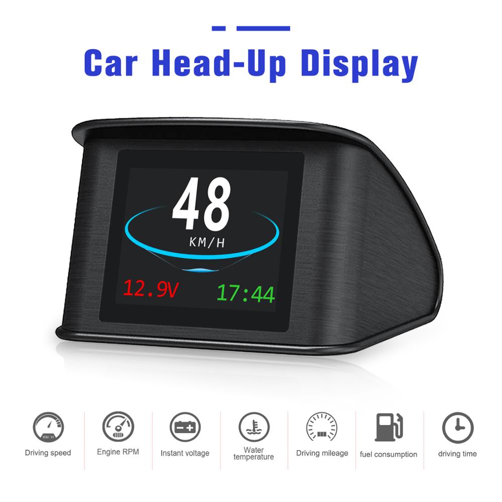 Universal HUD P10 OBD2 Smart Digital Meter T600 Head Up Display overspeed alarm engine fault code Car Navigator for Car Safely