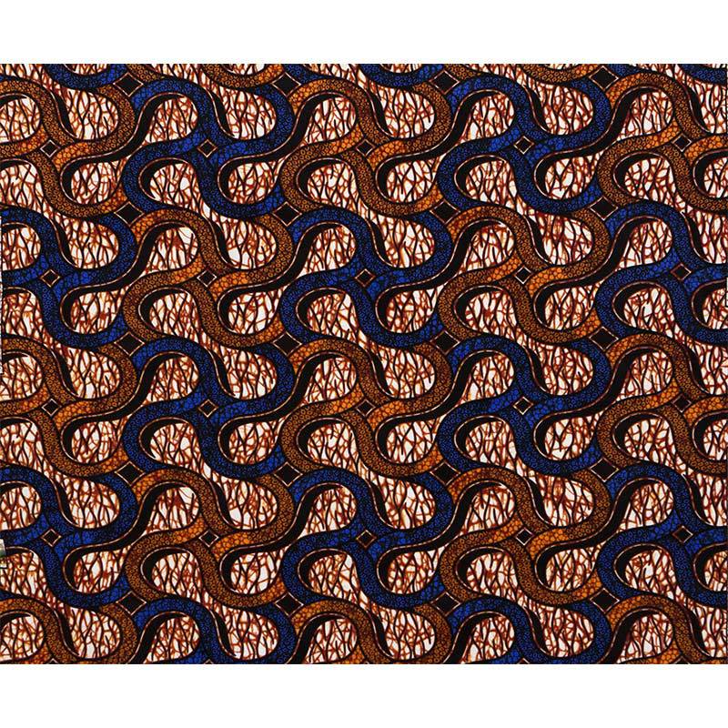 Brunt ankara stof med afrikansk vokstryk 6 yards åndbart afrikansk voks polyester voksstof til patchwork