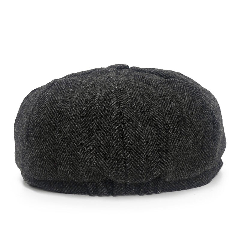 Boina con patrones de espiguilla Para hombre y mujer, gorros planos informales, estilo Retro, octogonal, Para vendedor de periódicos