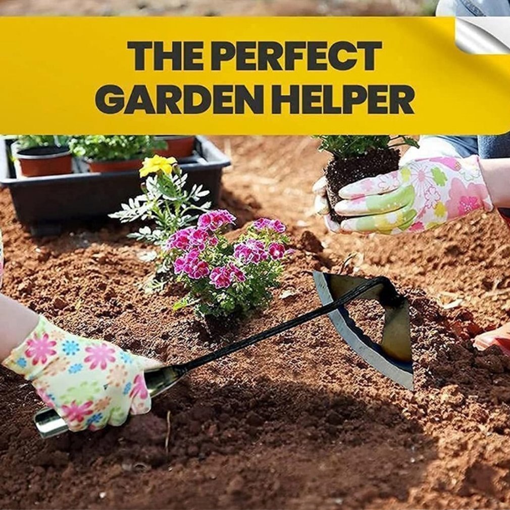 Zappa cava indurita per diserbo attrezzi da diserbo da giardino a manico lungo attrezzo da giardino per zappa facile da diserbo e allentamento del suolo