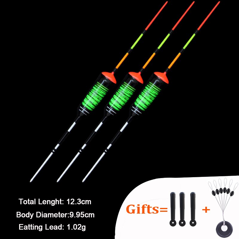 3pcs/Lot Fishing Floats Shrimp Floaters Grass Pond Ice Fishing Bobbers Fresh Water Balsa Wood Fishing Tackle Accessory: Burgundy