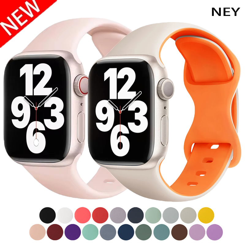 Silikonarmband för apple watch-band 44mm , 40mm ultra , 2 49mm 41mm, 45mm sportarmband, iwatch-serien 10 , 9 8/7 6 se, 5 , 4 42mm 46mm