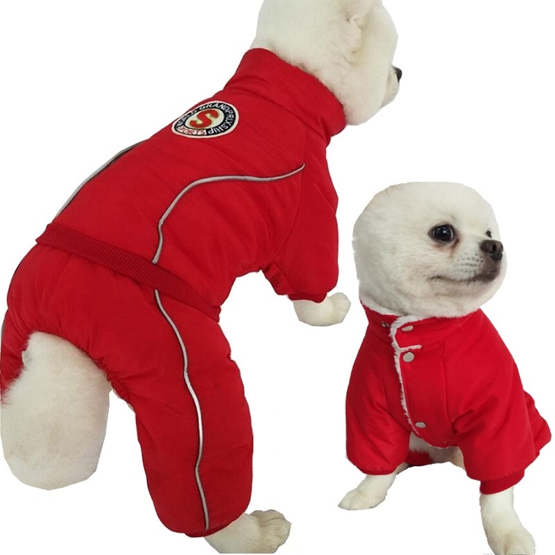 Winter Overall für Hunde Vlies warm Hund Gesamt 2 Farbe Reflektierende Gurte Hund Kleidung XS S M L XL 2XL