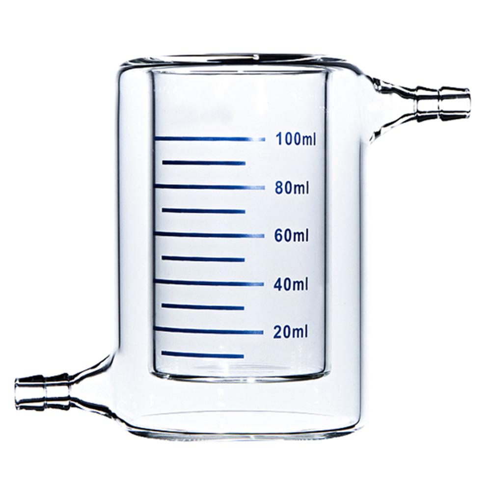 100ml Jacketed Glass Beaker Jacket Reaction Flask Laboratory Chemiscal Glassware