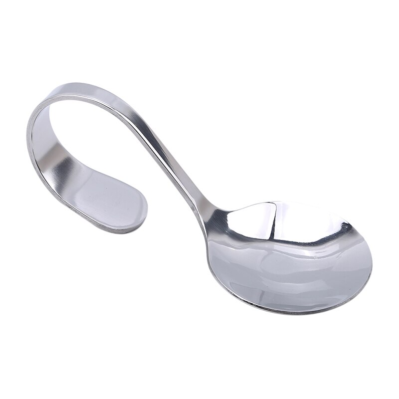 empuñadura curva redondo cuchara punta cuchara Tenedor de ensalada postre cucharillas accesorios de cocina: round spoon
