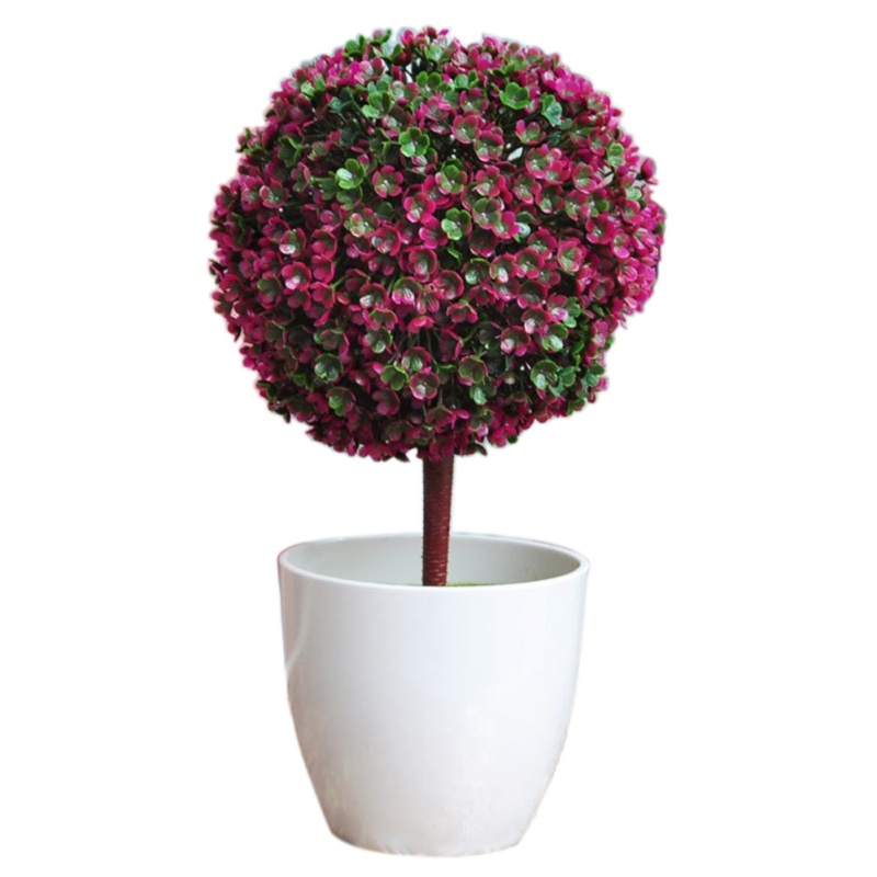 1PC Ingemaakte Bloesem Bonsai Festival Cherry Nep Groet Trigeminus Bal Grenen 6 Soorten Bruiloft Kunstmatige Bloem Bal Decor: B