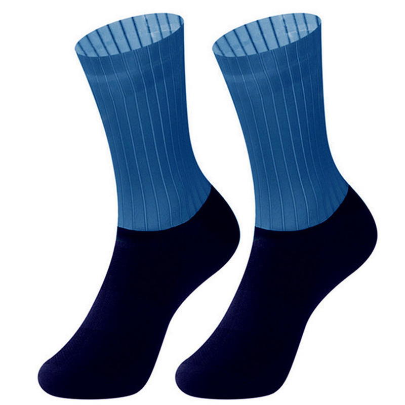 Calcetines aerodinámicos para equipo de bicicleta nueva, calcetines antideslizantes sin costuras para ciclismo, calcetines deportivos de compresión para bicicleta de carreras al aire libre