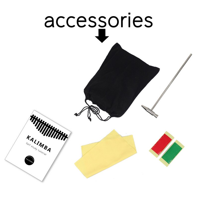 Piano Kalimba de 17 tonos para principiantes, instrumento Musical pintado en blanco, con sonido bonito y , Piano de caja de resonancia