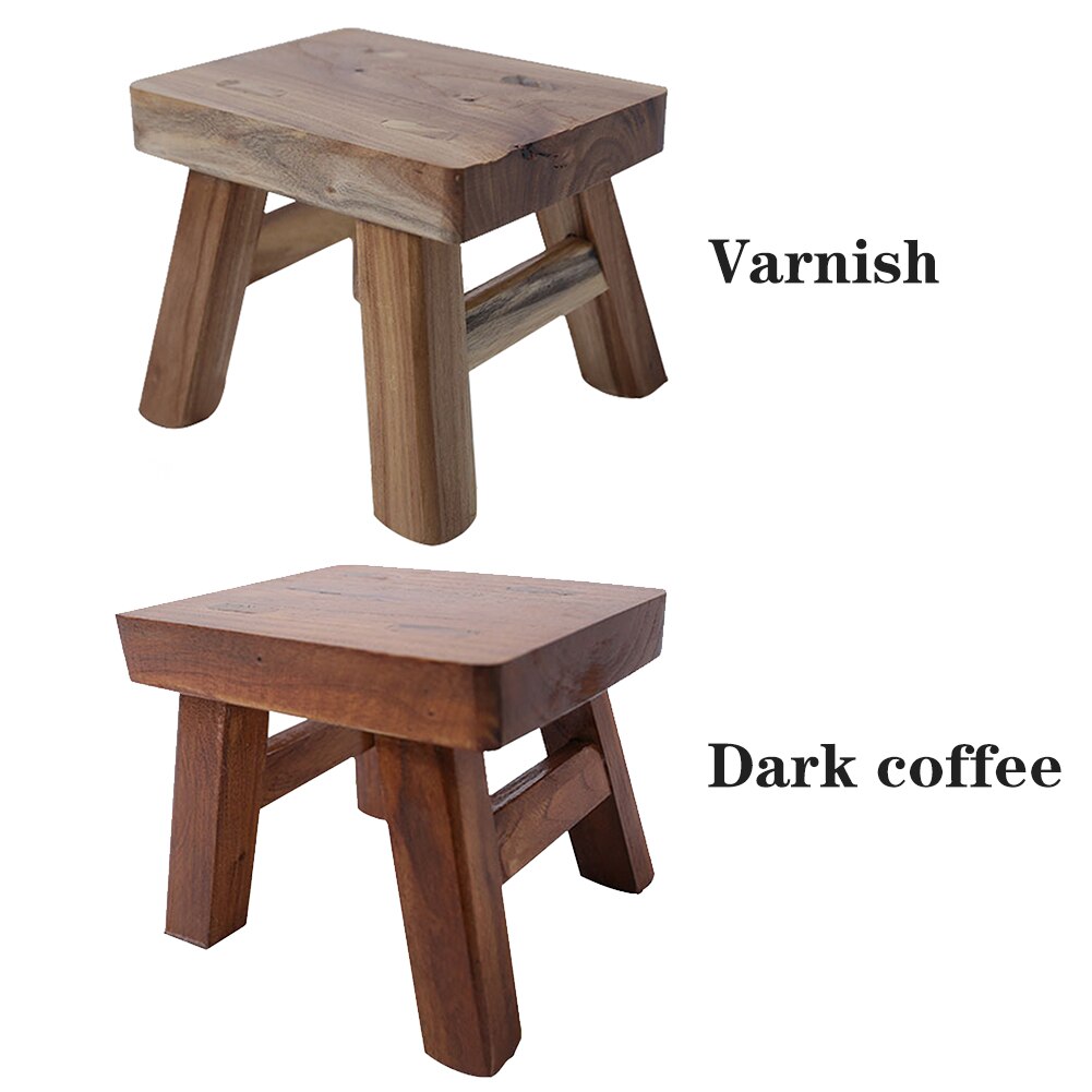 Home Decor Step Ladder Stable Hallway Bathroom Living Room Baby Kids Wooden Stool Furniture Solid With 4 Legs Portable