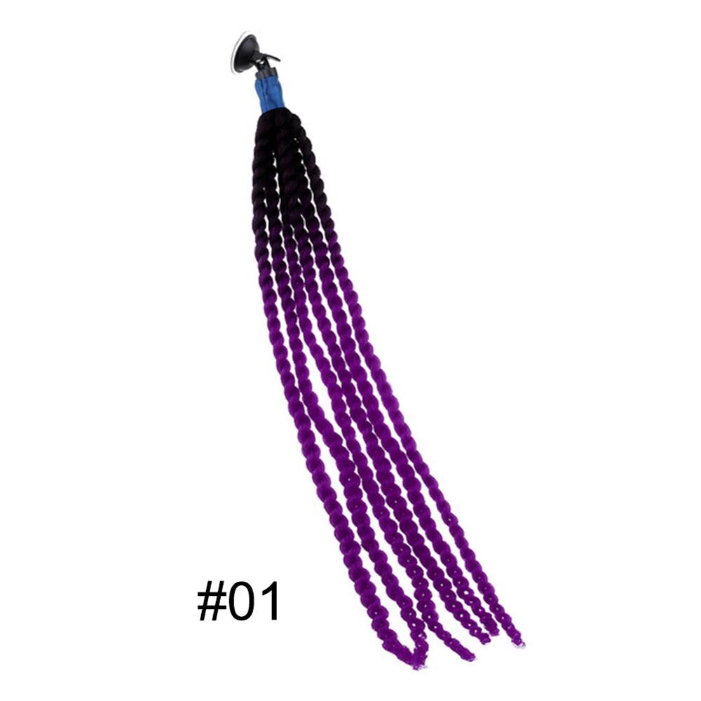 Casco para motocicleta, trenza con ventosa, trenza de cola de caballo, trenza todoterreno, casco de trenza sucia para motocicleta, decoración estilo punk Twist hairstyle: QM204007-01