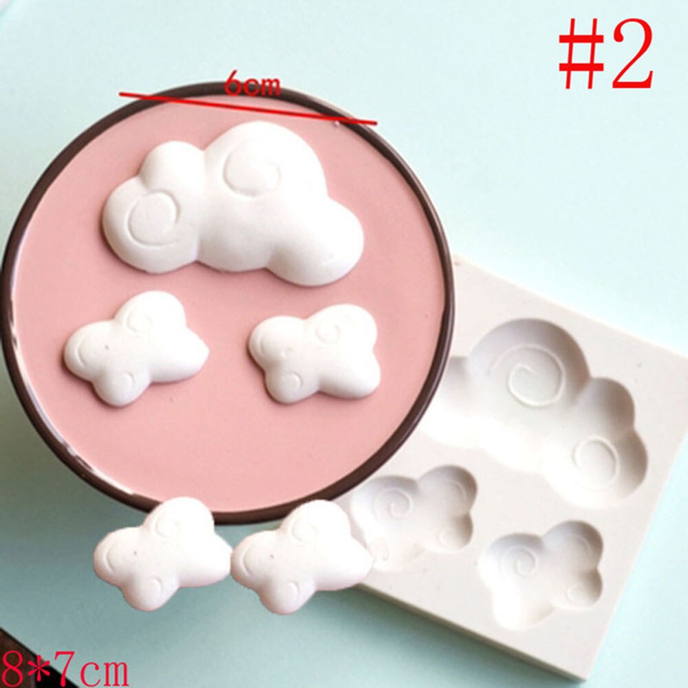 1 Pcs Balloon Rainbow Silicone Mold Cake Chocolate Fondant Sugar Craft Candy Clay Baking Tool Cake Decor DIY Craft: Cloud