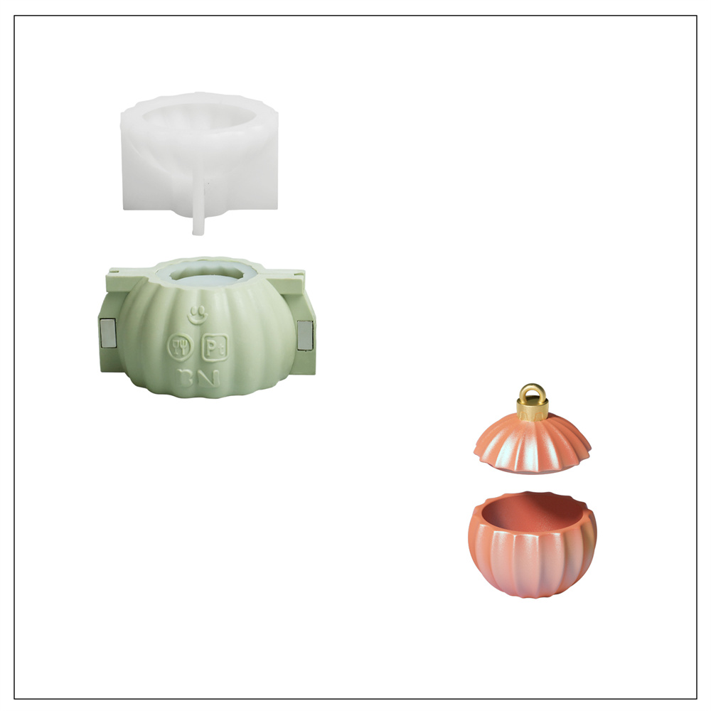 Moldes de silicona para tarro de vela, adorno centelleante de Navidad para hormigón, cemento Jesmonite, molde de repuesto de vela reutilizable, de navidad DIY: Verde claro