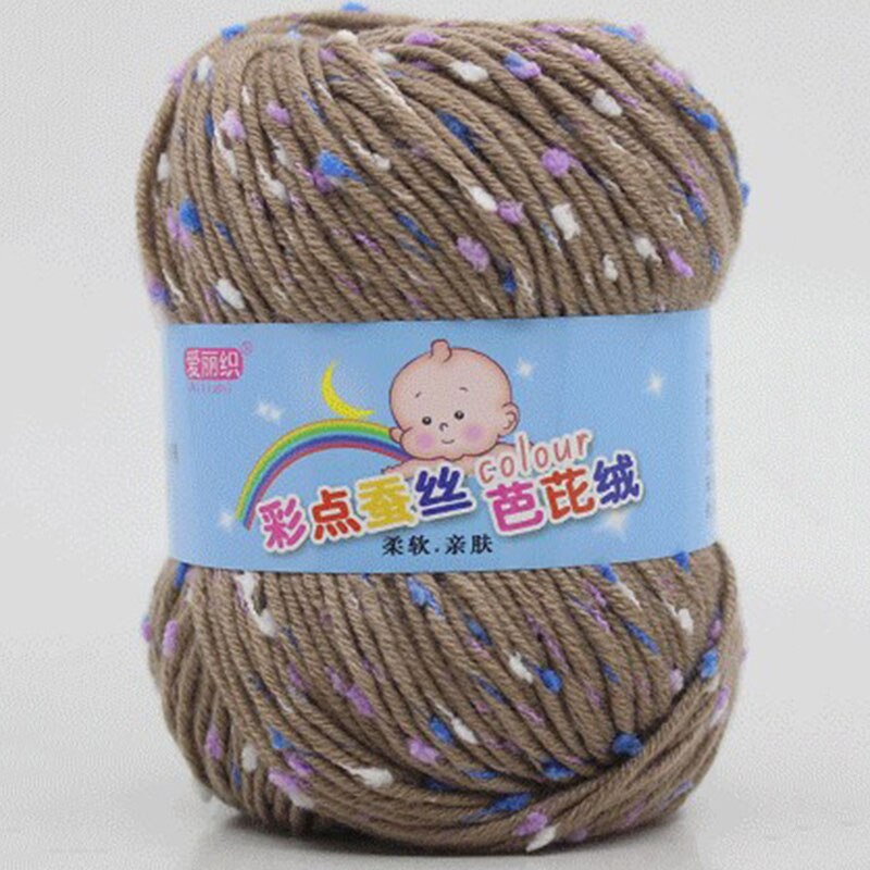 Fil de coton au lait pour bébé, fil de cachemire pour tricot à la main, fil de laine peigné au Crochet coloré, couture