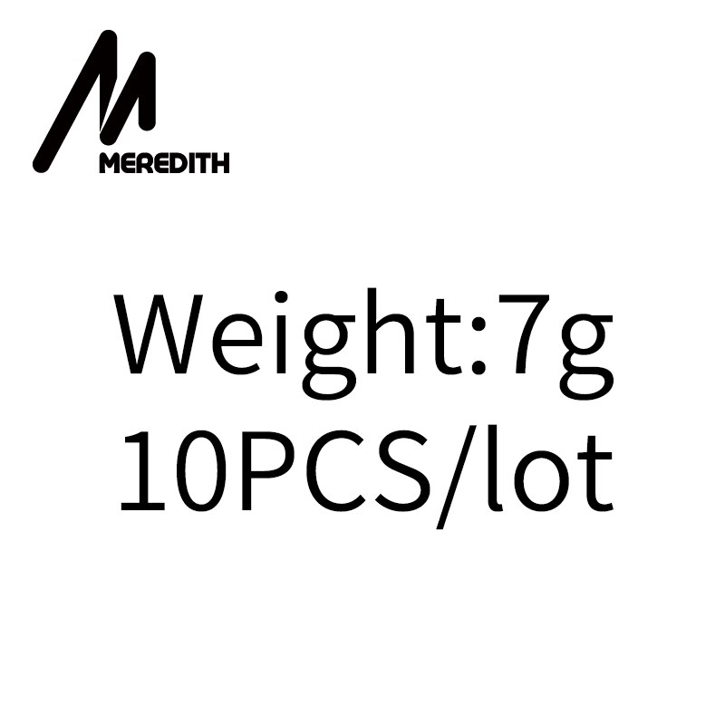 MEREDITH-anzuelos de pesca Jigging, 10 unids/lote, 3,5g, 5g, 7g, 10g, 14g: 7g-10pcs