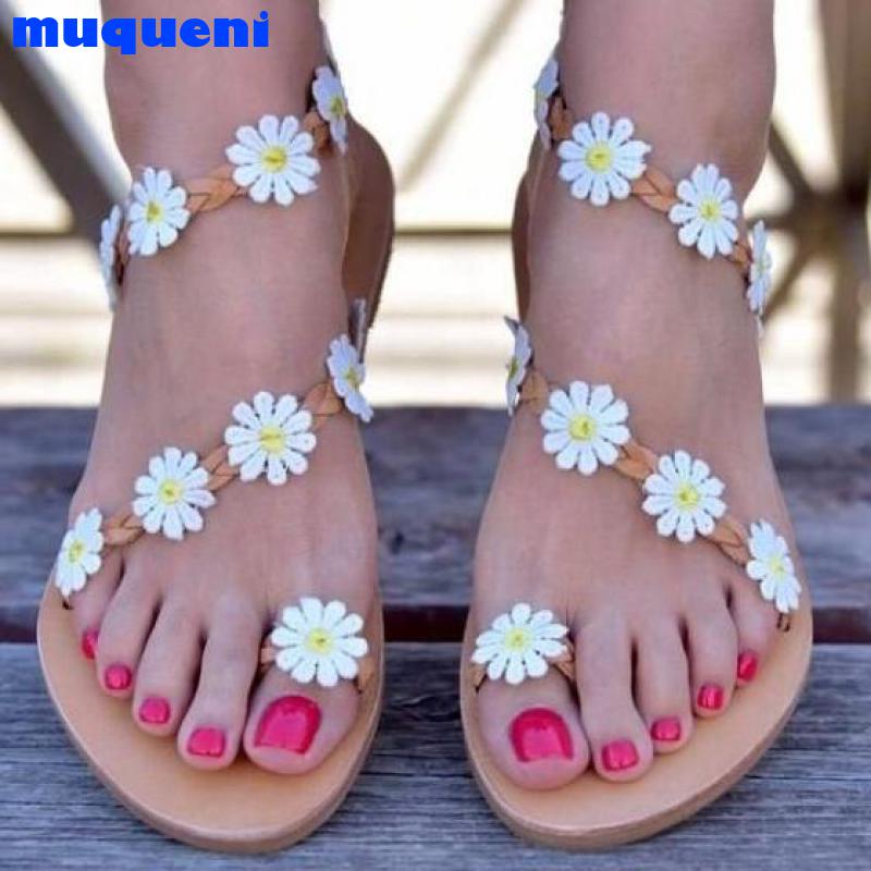 Vintage Sandales Femmes Sandales Plates Femmes Bohimia Plage Sandales Chaussures Grande Taille D'été Femme Sandales