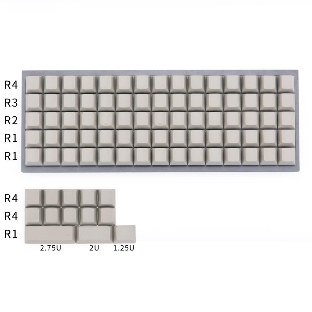 Planck keycaps blank cherry profile keys for mx mechanical keyboard