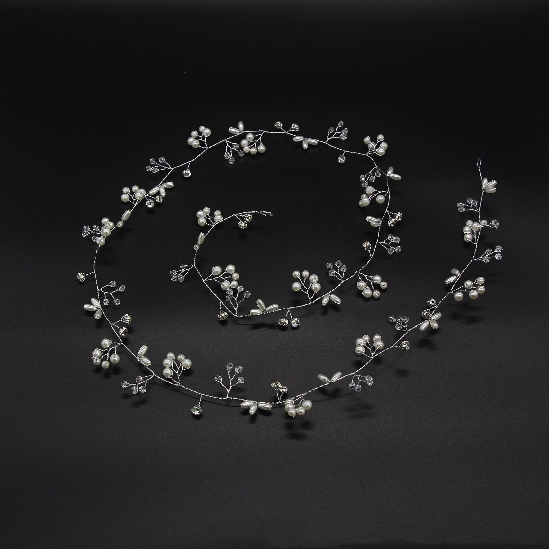 Braut extra Lange Perle und Kristall Perlen Braut Haar Reben Hochzeit Kopf Stück Braut Haar Zubehör