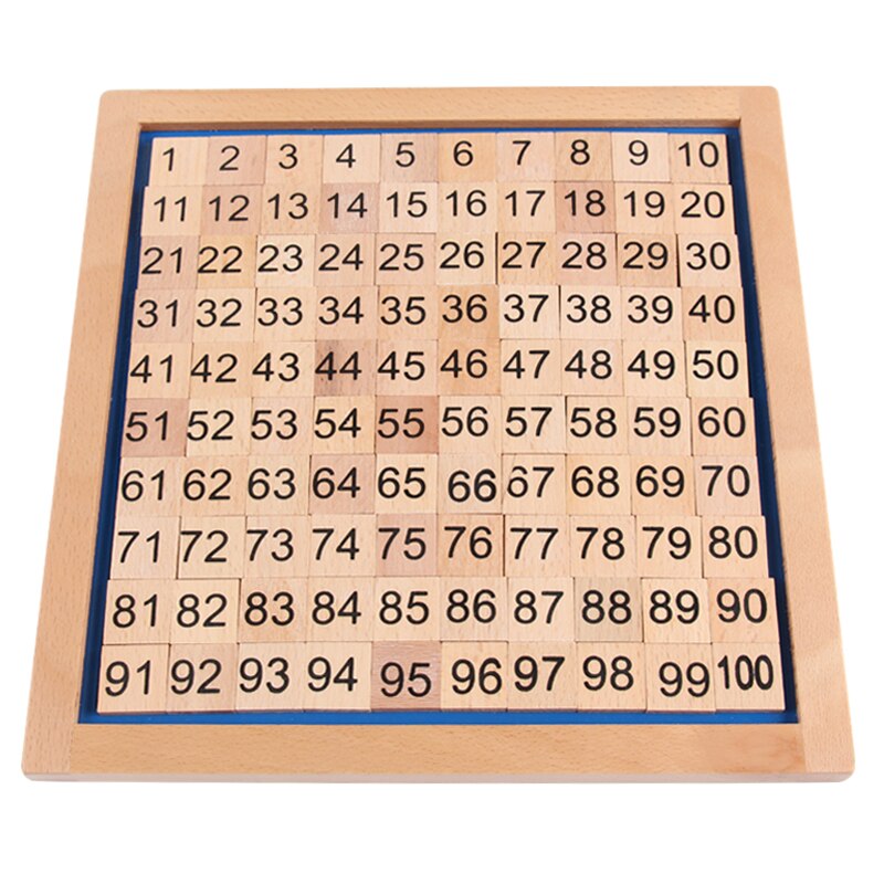 1-100 Puzzle digitale continuo bambini aiuti per l&#39;apprendimento precoce blocchi di conteggio in legno apprendimento prescolare giocattoli educativi bambini piccoli