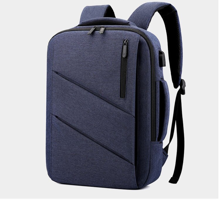 Chuwanglin旅行のバックパック男性ビジネスバックパック男性mochila usb充電15.6 "ラップトップバッグ大容量のバックパックD81901: 青い