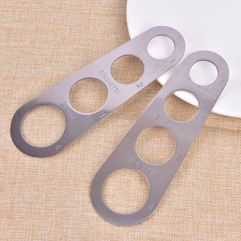 Easy Clearing Pasta Ruler Measuring Tool 4 Serving Portion Stainless Steel Spaghetti Measurer Cooking Supplies Control Tools