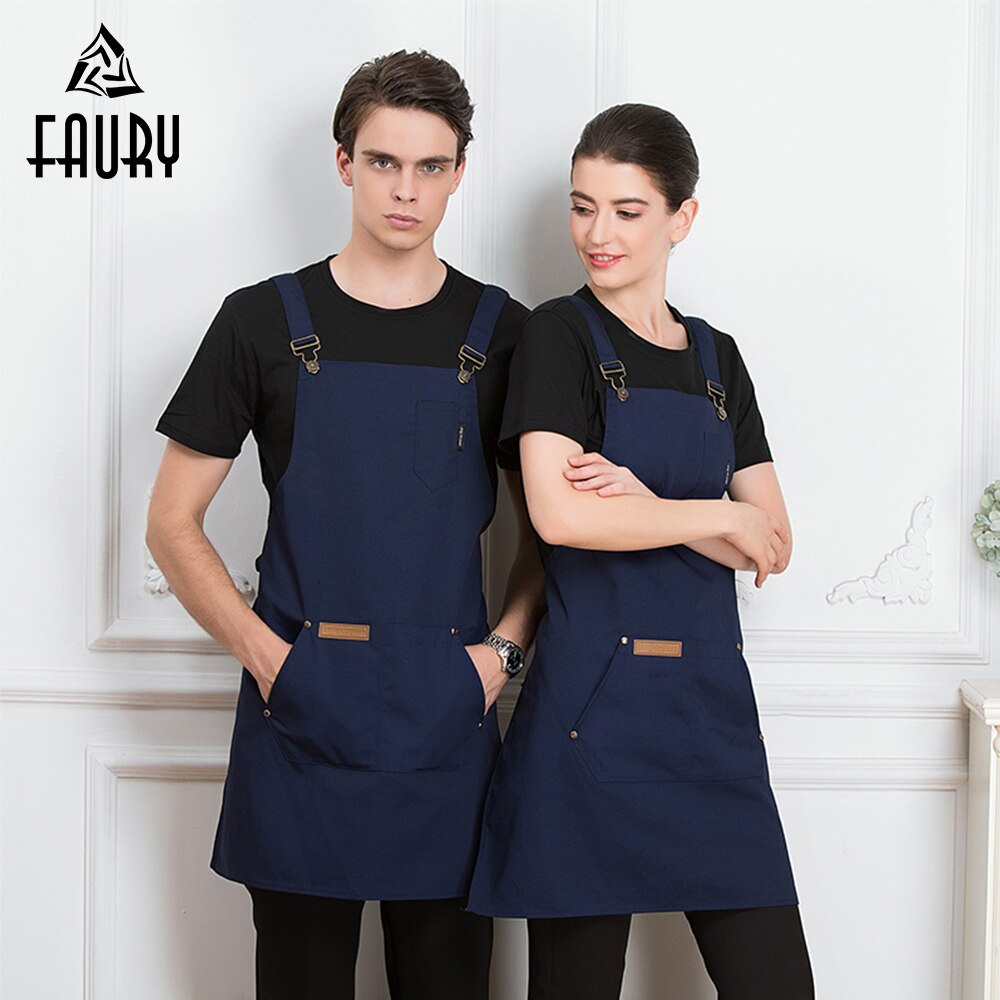 Men Women Adjustable Chef Apron Hotel BBQ Cafe Catering Food Service Restaurant Uniform Bakery Waiter Kitchen Work Apron
