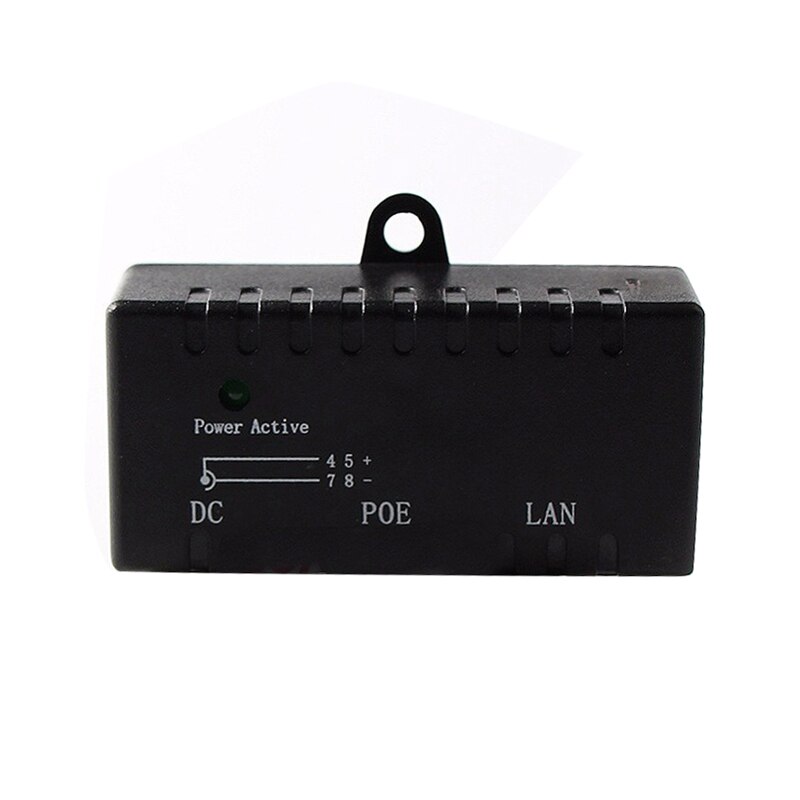 Poe Splitter Poe Injector Rj45 Dc 5.5Mm x 2.1Mm Input Passive Poe Injector Splitter Adapter Connector For Ip Network Camera(Blac