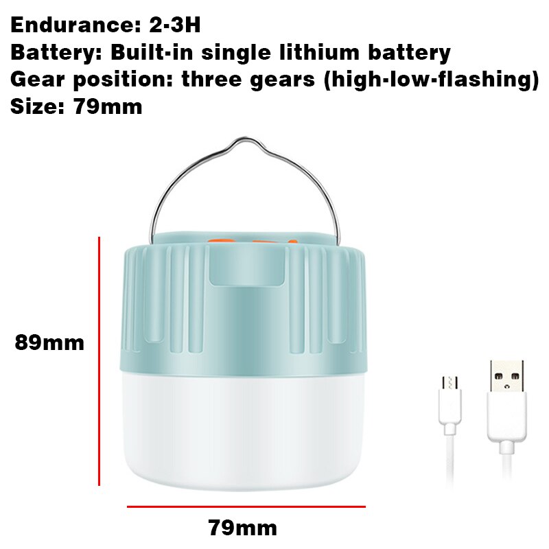 50W Rechargeable LED Bulb Lamp Remote Control Solar Charge Lantern Portable Emergency Night Market Light Outdoor Camping Home: 5W