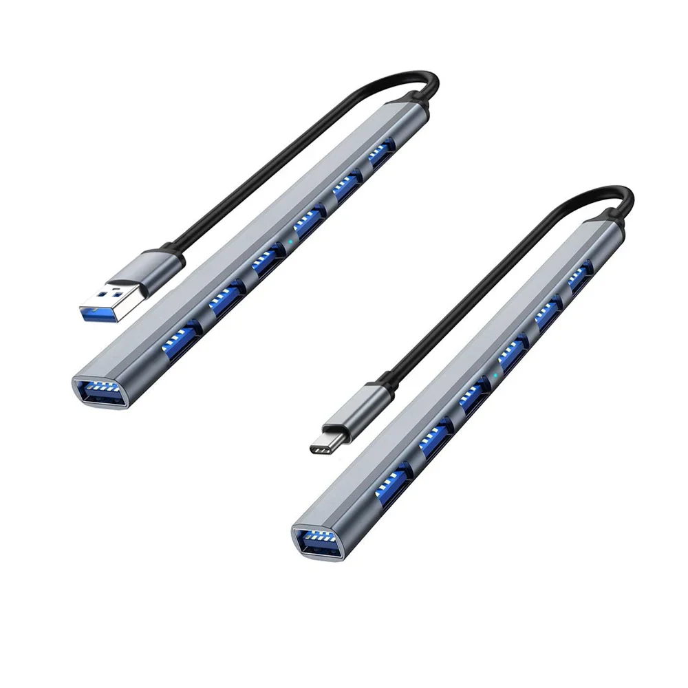 USB 3.0 Hub USB Hub 3.0 USB Splitter 7-poorts Meerdere Expander Type C Hub OTG Adapter voor Laptop PC Harde Schijf Muis Toetsenbord