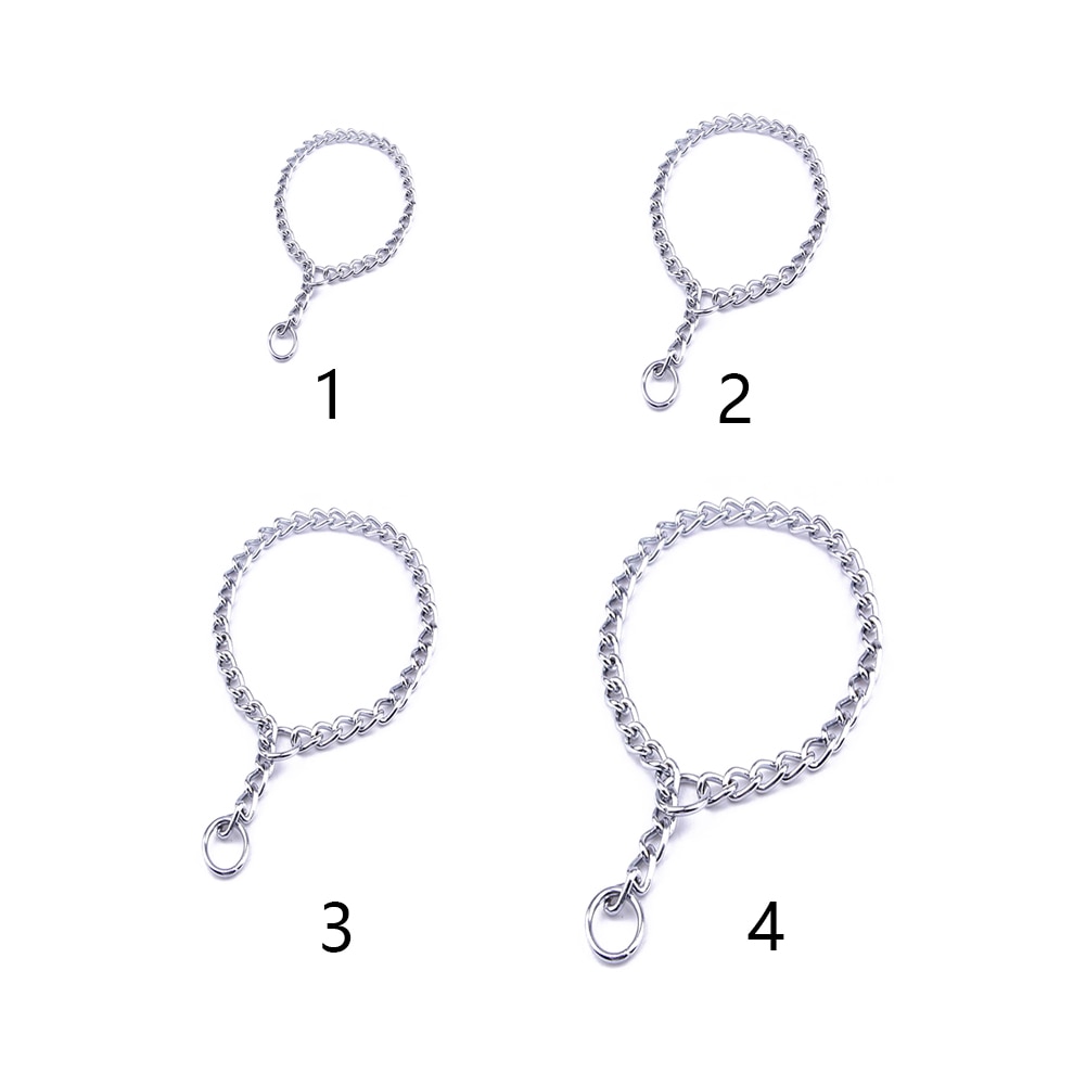 Stainless Steel Adjustable Dog Chain Collar Pet Collar Walking Dog Traction Rope Metal Pet Necklace For Small Medium Dog