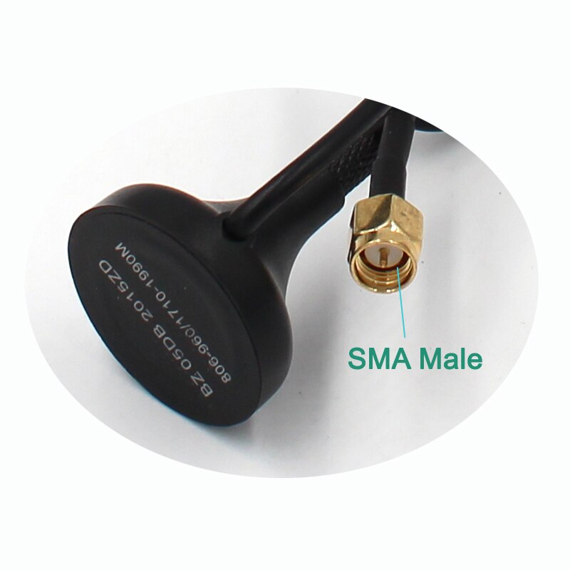 ! 1M 5DB cellular 2g 3g 4g lte gsm antenna with SMA interface and magnetic base for 2g/3g modems and routers