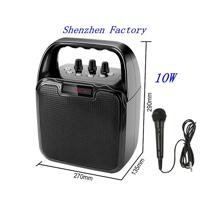 Karaoke Speaker - 10W Output Power - Bluetooth 5.0+EDR - Portable Audio with Wired Microphone