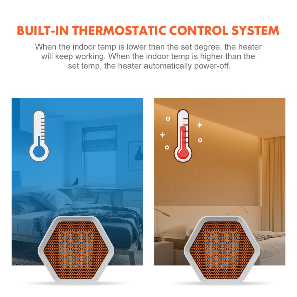 Mini Ventilator Kachels Hexagon Elektrische Kachels Kantoor Warmer Huishoudelijke Kamer Verwarming Ventilator Machine Voor Winter