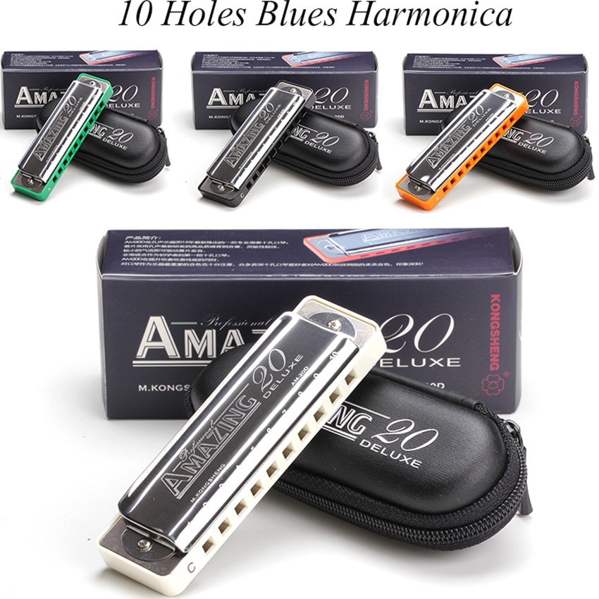 ARPA de arpón con 10 agujeros para niños, instrumento Musical de viento madera, color negro, para principiantes, para niños