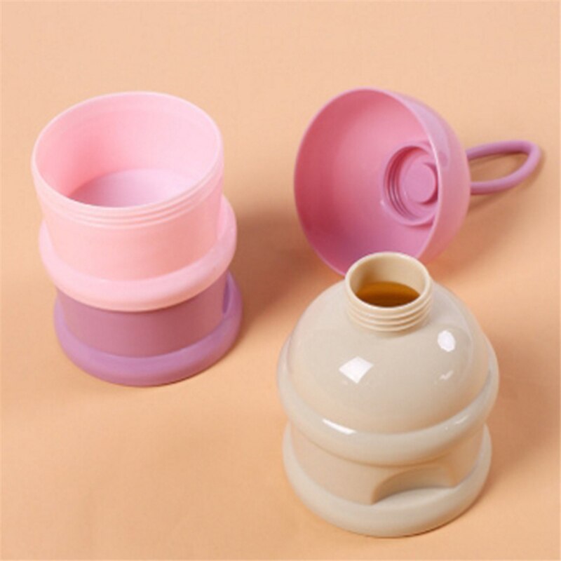 3 Layers Cute Portable Baby Food Storage Box Essential Cereal Cartoon Infant Milk Powder Box Toddle Snacks Container