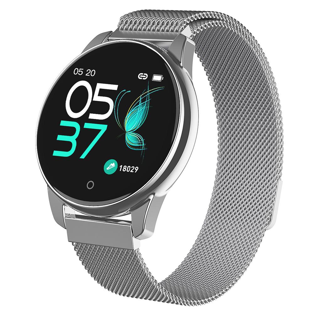 Reloj inteligente 4 pulsera inteligente Frecuencia Cardíaca control de la presión arterial recordatorio de salud Smartband Monitor de salud banda inteligente impermeable: Blanco