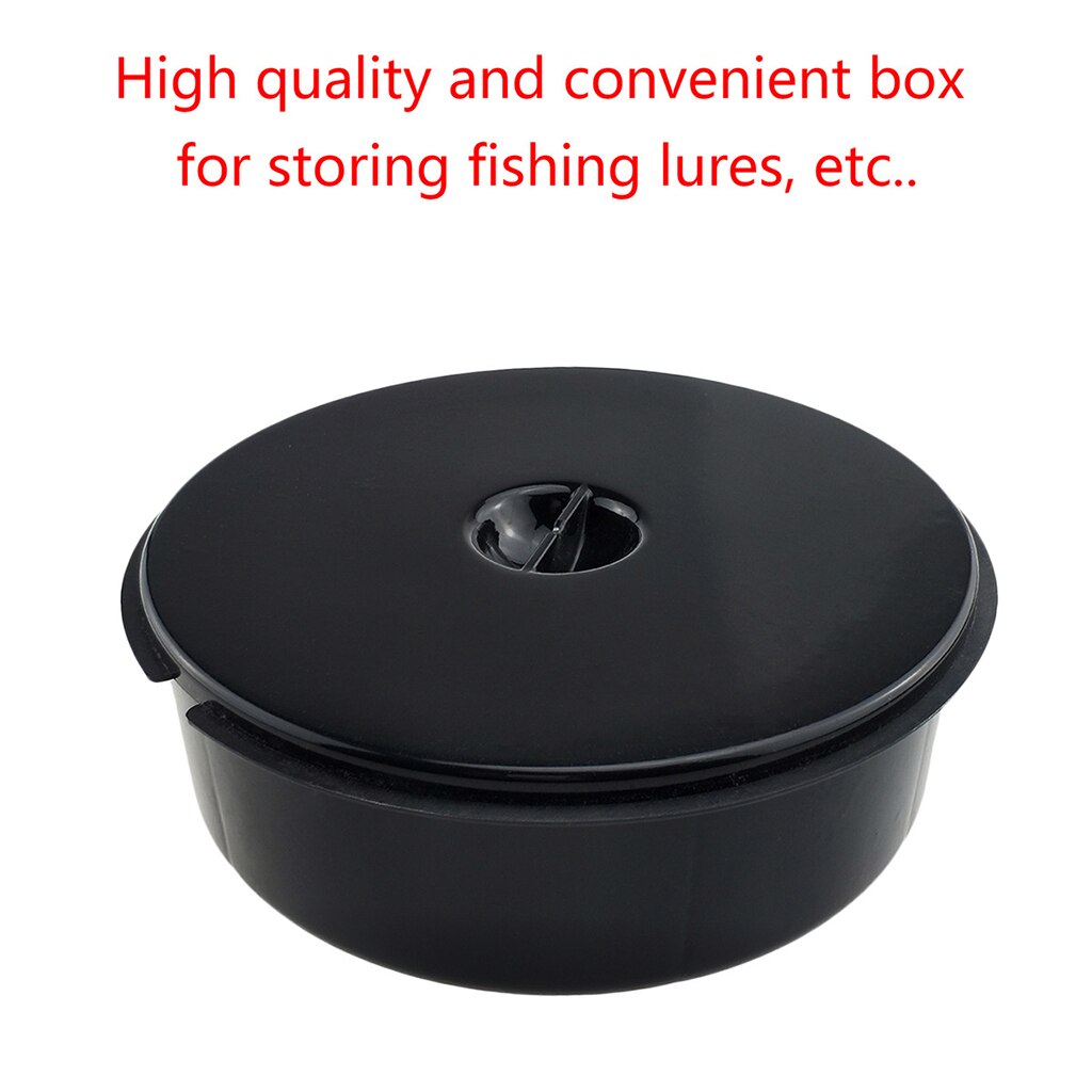 4 Compartments Fishing Lure Bait Storage Box Black 8inch Boat Fishing Tackle