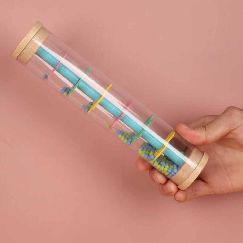 Toddlers Rain Machine Rainmaker Shaker Rattle Toy Color Beaded Rain Rod Rattle Music Sensory Auditory Instrument Toy